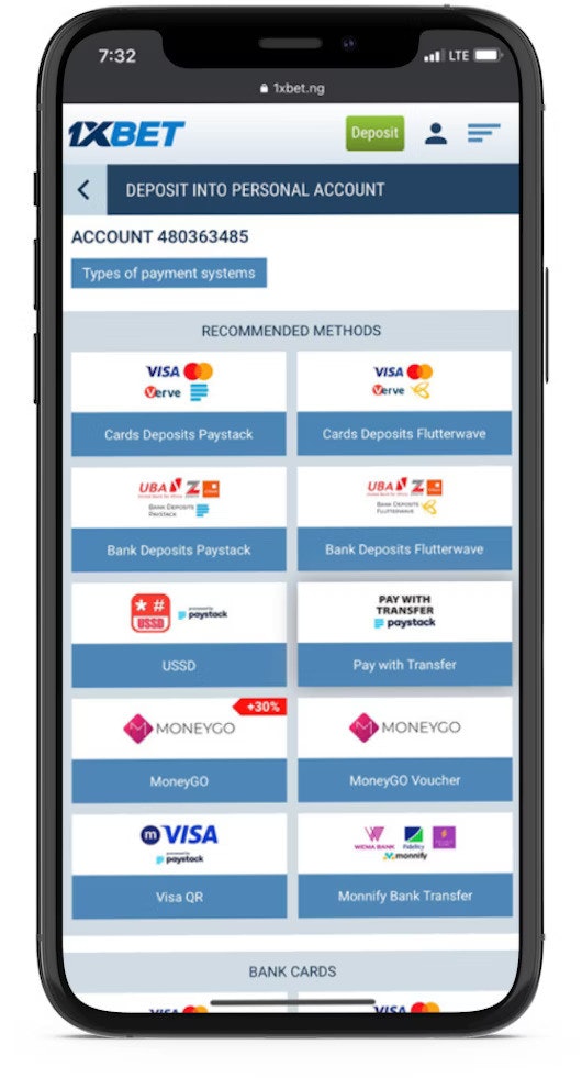 1xbet deposit