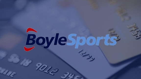 BoyleSports logo with payment cards in the background
