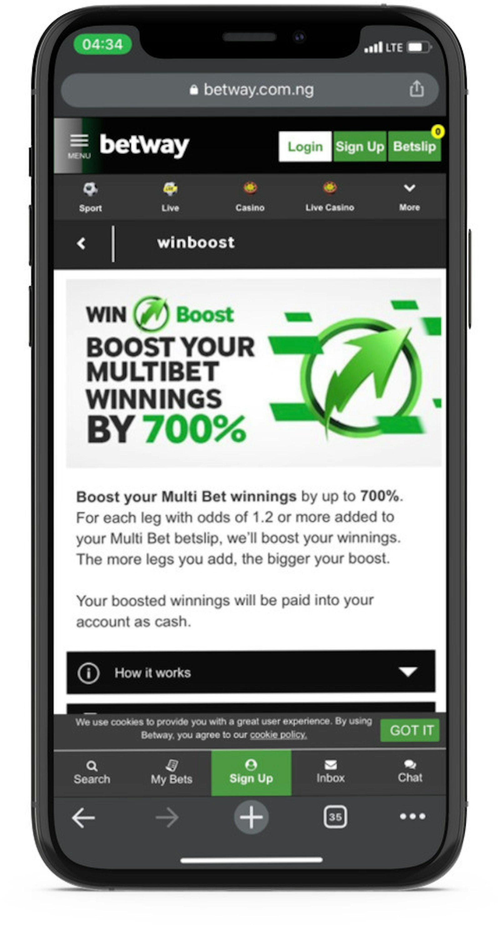 Betway Win Boost