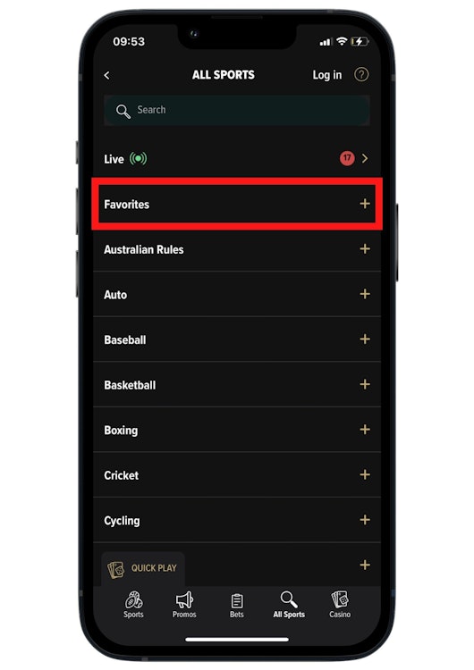 Caesars Sportsbook Favorites