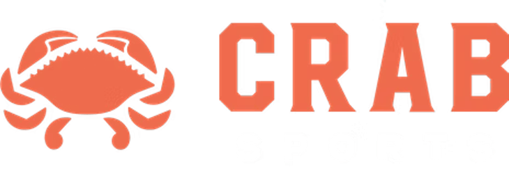 Crab sports logo inverted