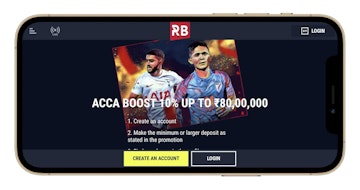 Image showing bet boost promotion on Rabona in iphone