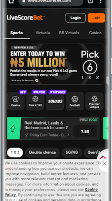 Livescorebet Pick 6 Jackpot