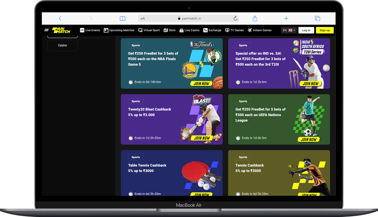 Parimatch promotions