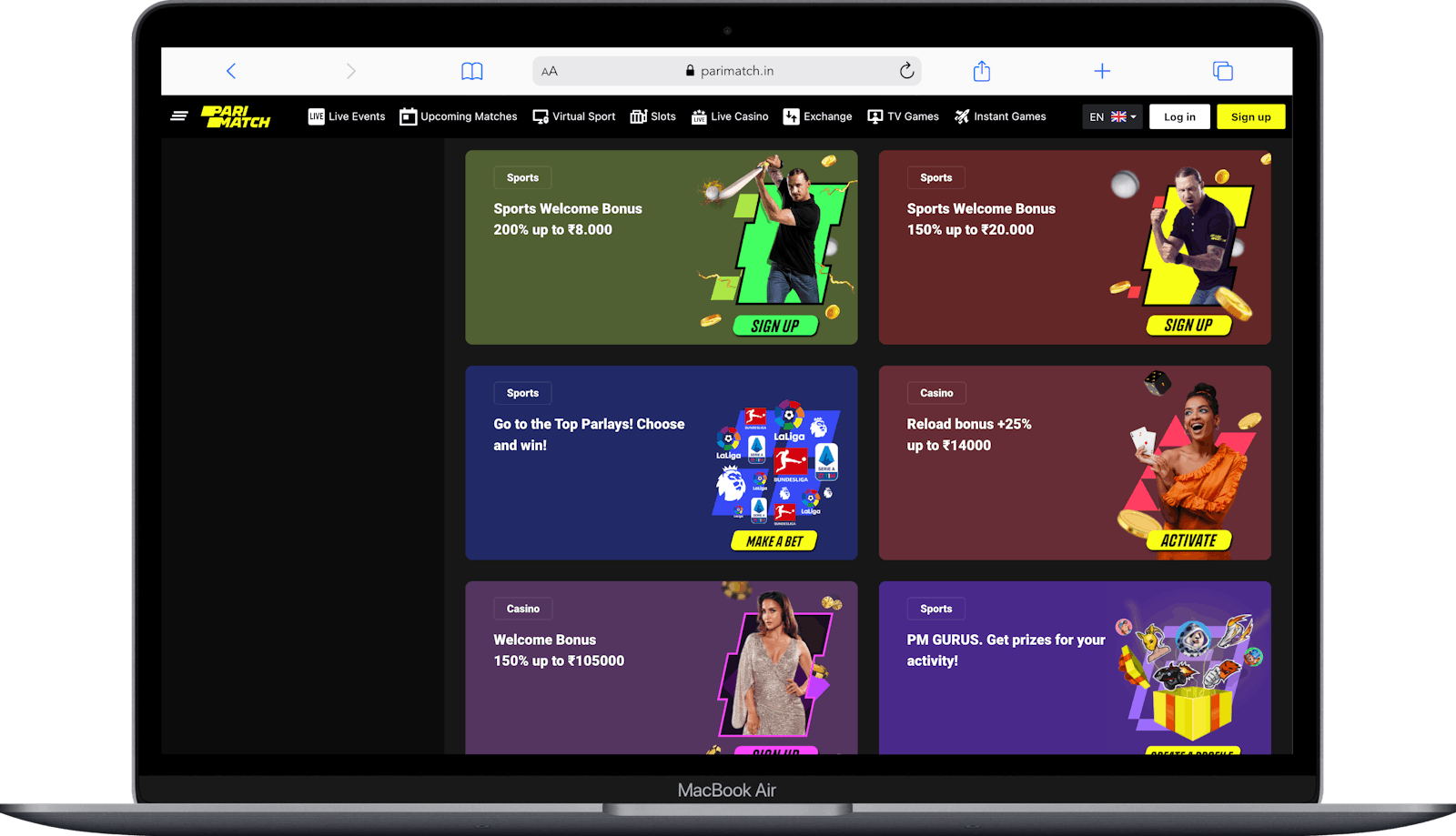 Parimatch welcome bonus