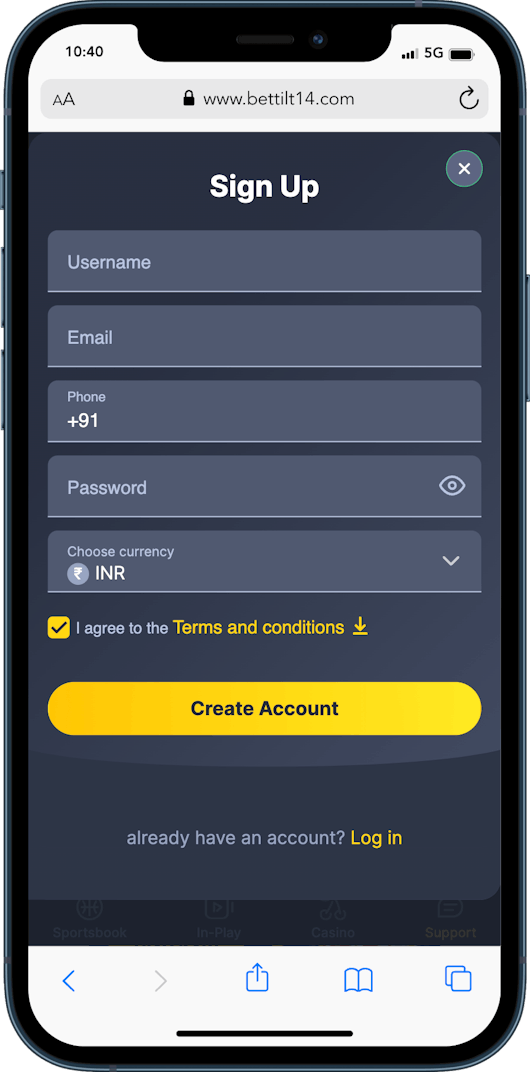Register for Bettilt bonus