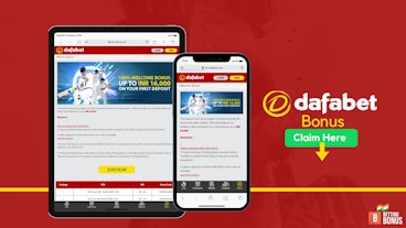 Image with screenshots and CTA to claim Dafabet bonus