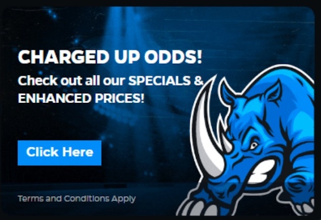 Rhino Bet charged up odds promotion