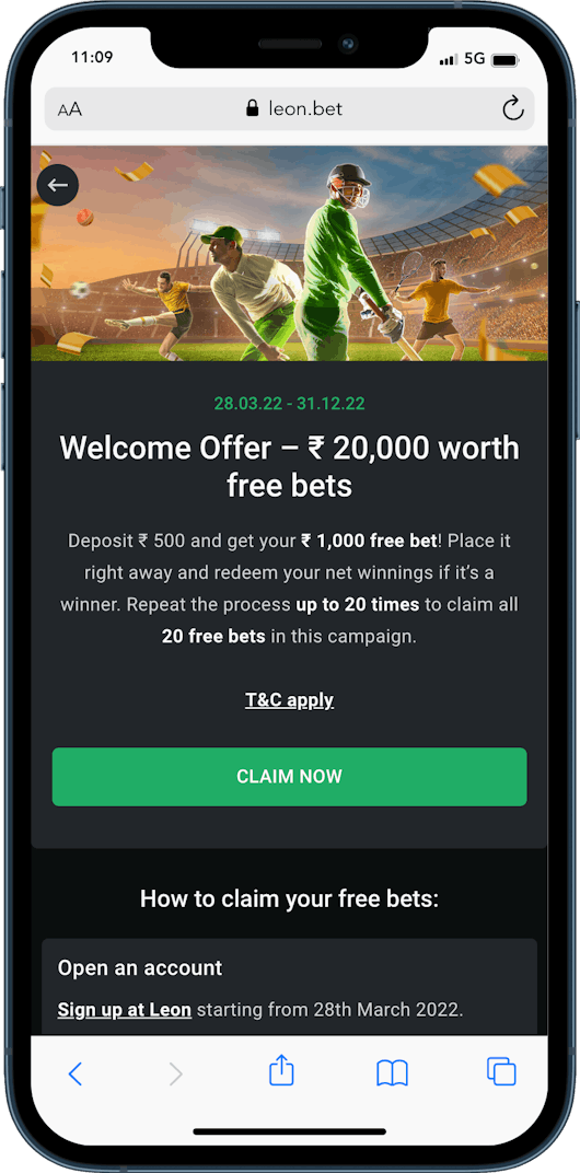 Leonbet welcome bonus