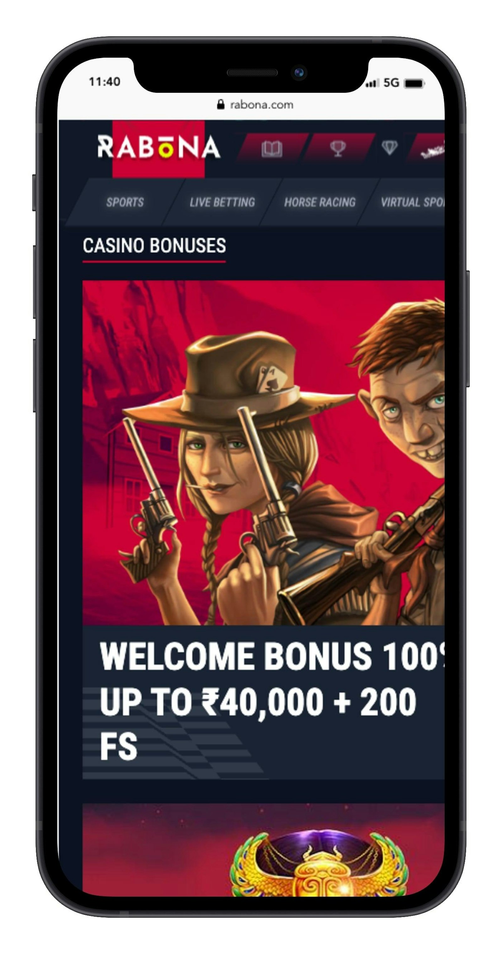 Rabona casino bonus