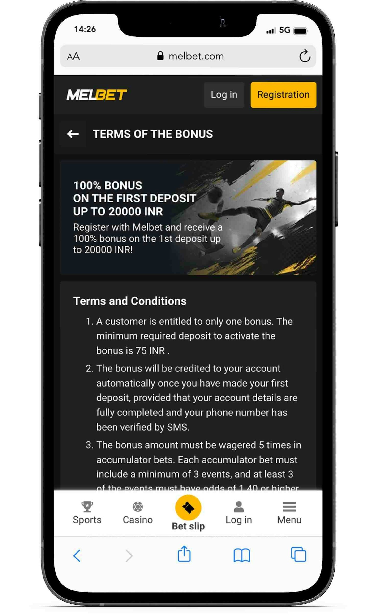 Melbet sports bonus